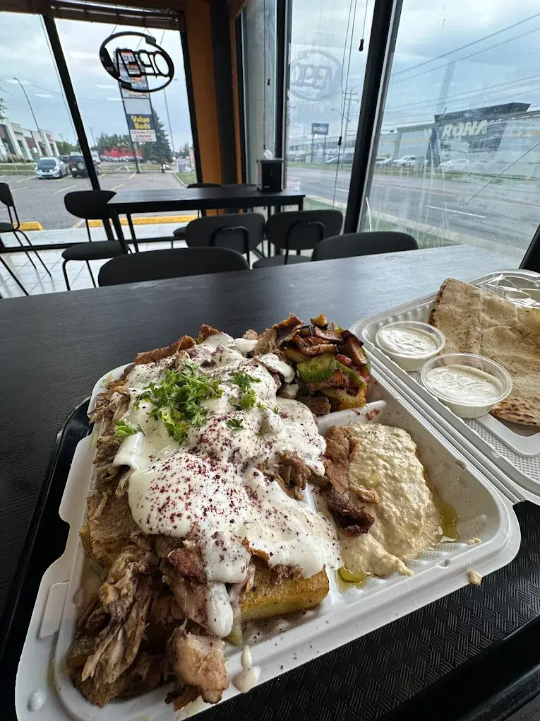 Authentic Middle Eastern food at Spiced Route Shawarma in Calgary, AB