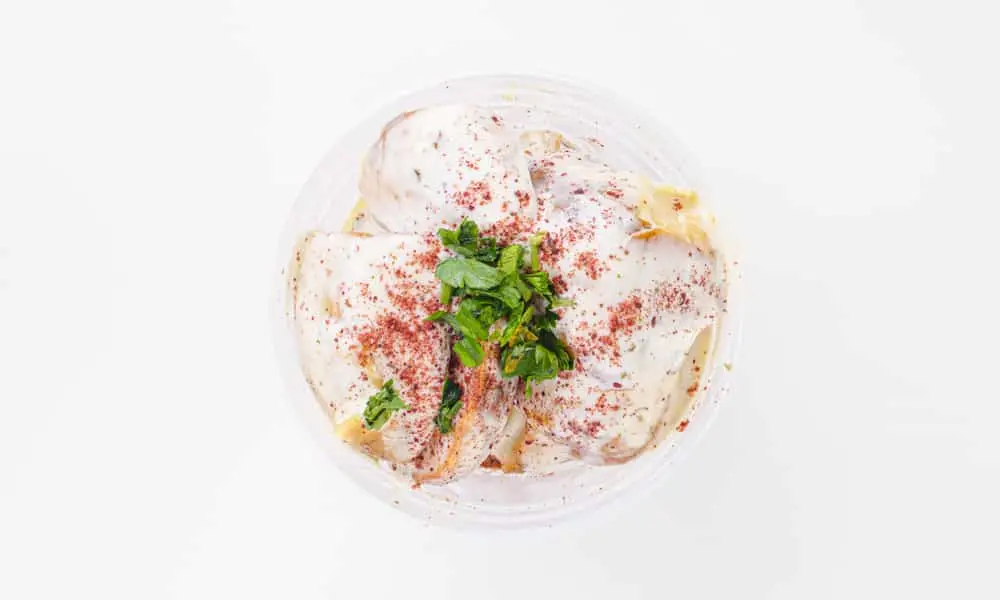 Delicious Garlic Potatoes at Spiced Route Shawarma in Calgary, AB